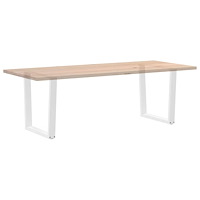 vidaXL Matbordsben V-formade 2 st vita 90x(72-73,3) cm stål