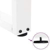 vidaXL Matbordsben V-formade 2 st vita 90x(72-73,3) cm stål