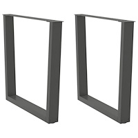 vidaXL Matbordsben V-formade 2 st antracit 90x(72-73,3) cm stål