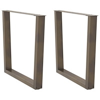 vidaXL Matbordsben V-formade 2 st naturstål 90x(72-73,3) cm stål