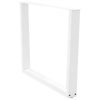 vidaXL Matbordsben V-formade 2 st vita 100x(72-73,3) cm stål