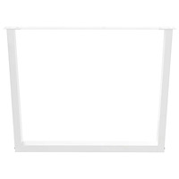 vidaXL Matbordsben V-formade 2 st vita 100x(72-73,3) cm stål