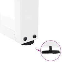 vidaXL Matbordsben V-formade 2 st vita 100x(72-73,3) cm stål