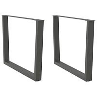 vidaXL Matbordsben V-formade 2 st antracit 100x(72-73,3) cm stål