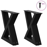 vidaXL Soffbordsben 2 st svart 40x(30-31,3) cm stål