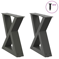 vidaXL Soffbordsben 2 st antracit 40x(30-31,3) cm stål