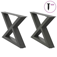 vidaXL Soffbordsben 2 st antracit 50x(30-31,3) cm stål