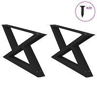 vidaXL Soffbordsben 2 st svart 70x(30-31,3) cm stål