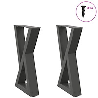 vidaXL Soffbordsben 2 st antracit 28x(42-43,3) cm stål
