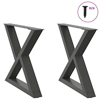 vidaXL Soffbordsben 2 st antracit 60x(42-43,3) cm stål