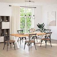vidaXL Matbordsben X-formade 3 st vita 70x(72-73) cm stål