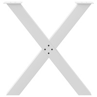 vidaXL Matbordsben X-formade 3 st vita 70x(72-73) cm stål