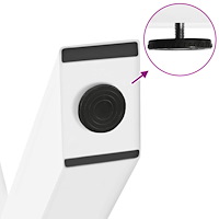 vidaXL Matbordsben X-formade 3 st vita 70x(72-73) cm stål