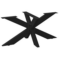 vidaXL Soffbordsben Spindelform svart 98x58x(42-43) cm stål