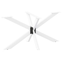 vidaXL Matbordsben spindelformad vit 120x68x(72-73) cm stål