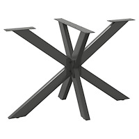 vidaXL Matbordsben spindelformad antracit 120x68x(72-73) cm stål