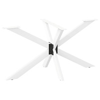 vidaXL Matbordsben spindelformad vit 150x78x(72-73) cm stål