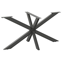 vidaXL Matbordsben spindelformad antracit 150x78x(72-73) cm stål