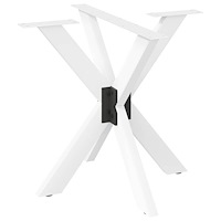 vidaXL Matbordsben spindelformad vit 85x85x(72-73) cm stål