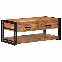 vidaXL Soffbord 90x50x38 cm massivt trä akacia
