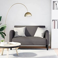 vidaXL Loveseat soffa grå 110 cm konstläder