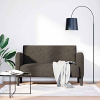 vidaXL Loveseat soffa mörkgrå 110 cm läderimitation