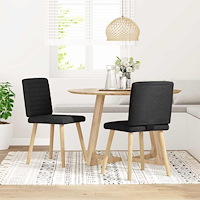 vidaXL Matstolar 2 st svart tyg