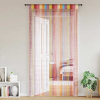 vidaXL Stränggardiner 2 st flerfärgad 100x250 cm