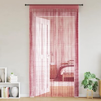 vidaXL Stränggardiner 2 st rosa 100x250 cm