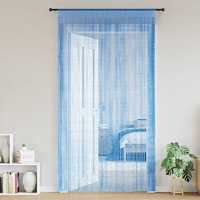 vidaXL Stränggardiner 2 st ljusblå 100x250 cm
