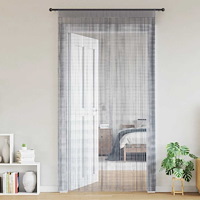 vidaXL Stränggardiner 2 st ljusgrå 100x250 cm