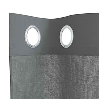 vidaXL Voile gardiner med genomföringar 2 st mörkgrå 140x225 cm