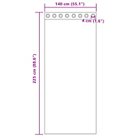 vidaXL Voile gardiner med genomföringar 2 st mörkgrå 140x225 cm