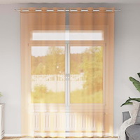 vidaXL Voile gardiner med genomföringar 2 st orange 140x260 cm
