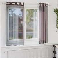 vidaXL Voile gardiner med genomföringar 2 st lila 140x175 cm