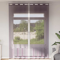vidaXL Voile gardiner med genomföringar 2 st lila 140x260 cm