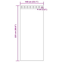 vidaXL Voile gardiner med genomföringar 2 st ljusgrå 140x225 cm