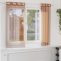 vidaXL Voile gardiner med genomföringar 2 st terrakotta