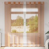 vidaXL Voile gardiner med genomföringar 2 st terrakotta