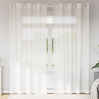 vidaXL Voile gardiner med genomföringar 2 st vit