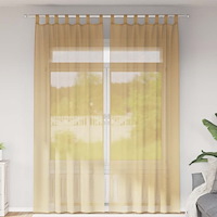 vidaXL Voile gardiner med stångfickor 2 st sand