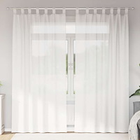 vidaXL Voile gardiner med stångfickor 2 st vit