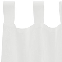 vidaXL Voile gardiner med stångfickor 2 st vit