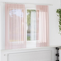 vidaXL Voile gardiner med öglor 2 st ljusrosa 140x140 cm