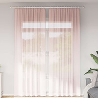 vidaXL Voile gardiner med öglor 2 st ljusrosa 140x260 cm