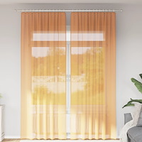 vidaXL Voile gardiner med öglor 2 st orange 140x260 cm