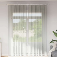 vidaXL Voile gardiner med öglor 2 st ljusgrå 140x260 cm