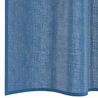 vidaXL Voile gardiner med öglor 2 st kungsblå 140x175 cm