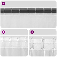 vidaXL Voile gardiner med öglor 2 st kungsblå 140x175 cm