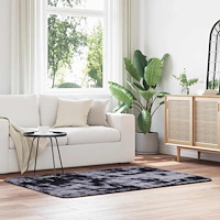 vidaXL Ryamatta med lång lugg NAVARRA mörkgrå 120x170 cm polyester